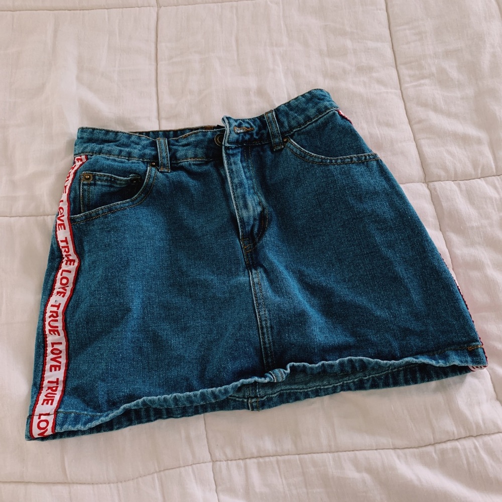 Forever 21 “True Love” Denim Skirt